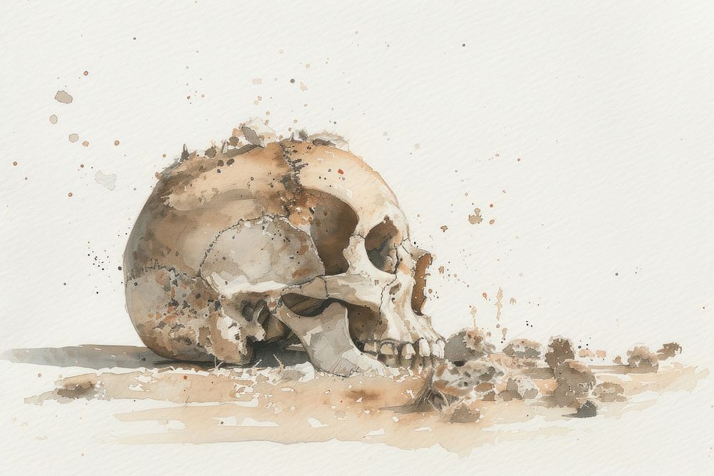 Skull painting art drawing.