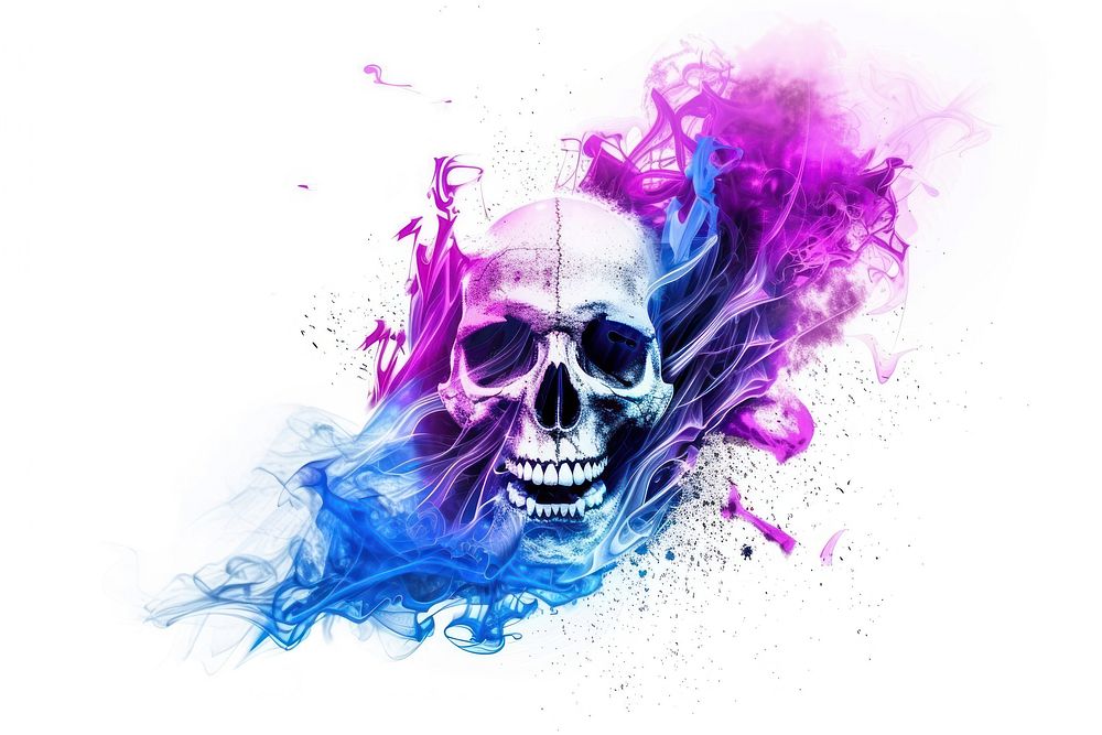 Skull purple photography creativity.