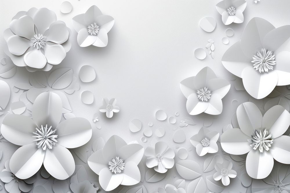 White paper flowers backgrounds creativity simplicity.