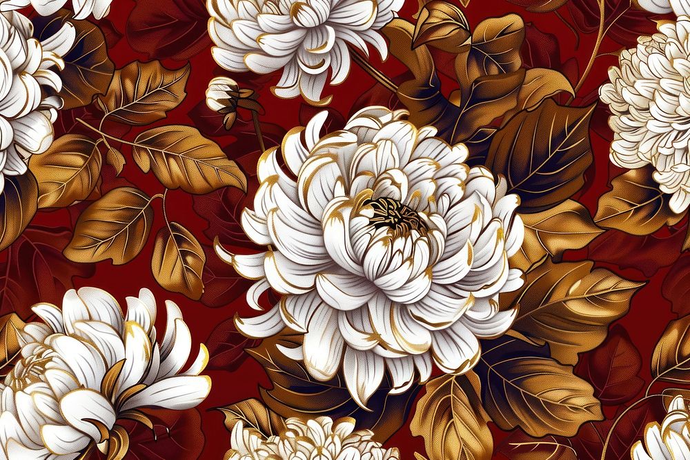 Floral pattern backgrounds wallpaper textile.