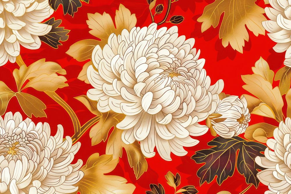 Floral pattern flower backgrounds chrysanths.
