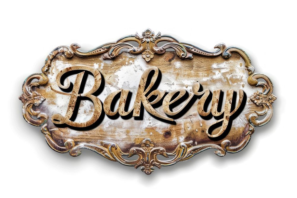 Bakery logo white background accessories.
