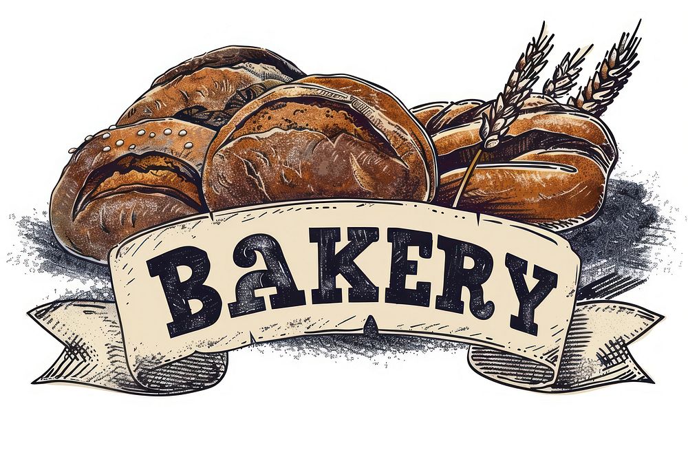 Bakery bread food logo.