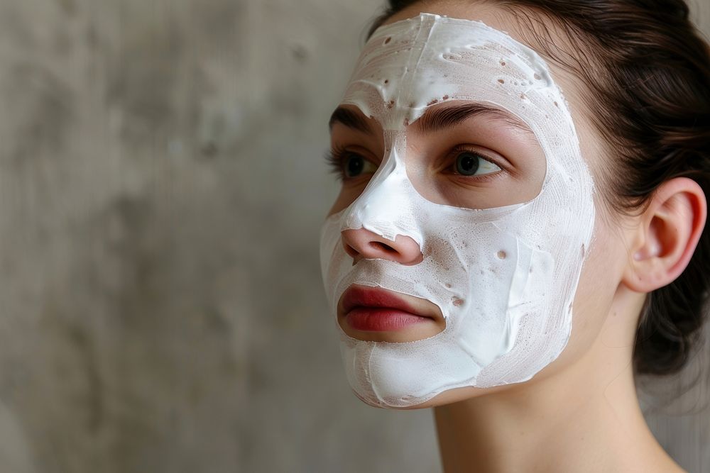 Face mask portrait adult woman.