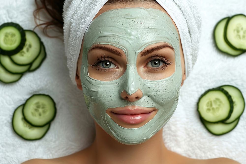 Face mask portrait cucumber adult.
