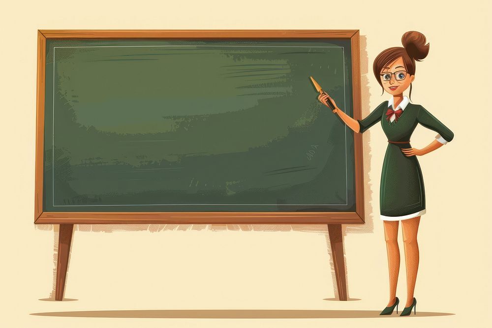 Teacher blackboard classroom female.