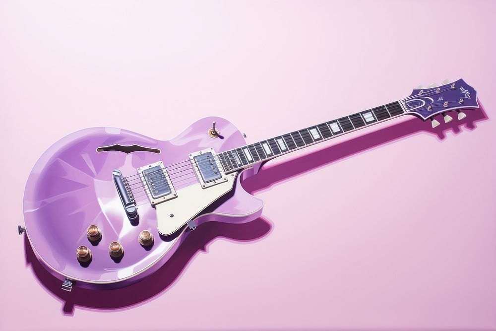 Lilac guitar fretboard string.