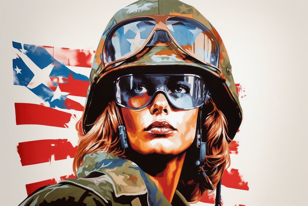 Military portrait glasses soldier.
