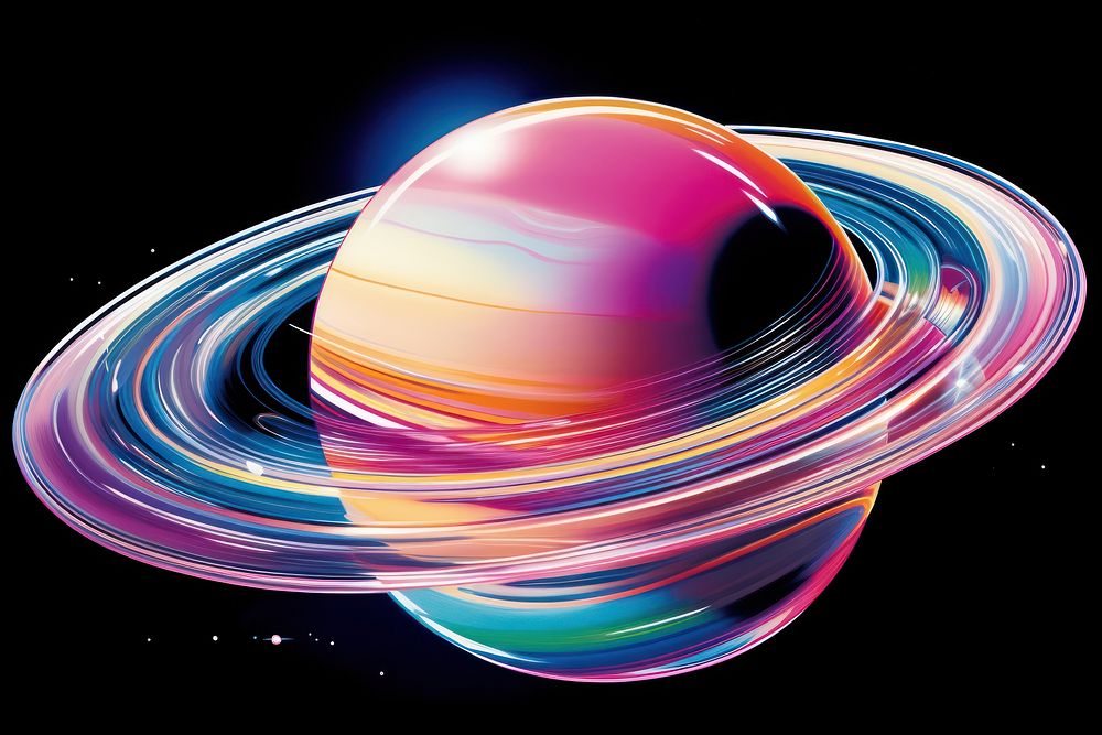 Saturn universe planet space.