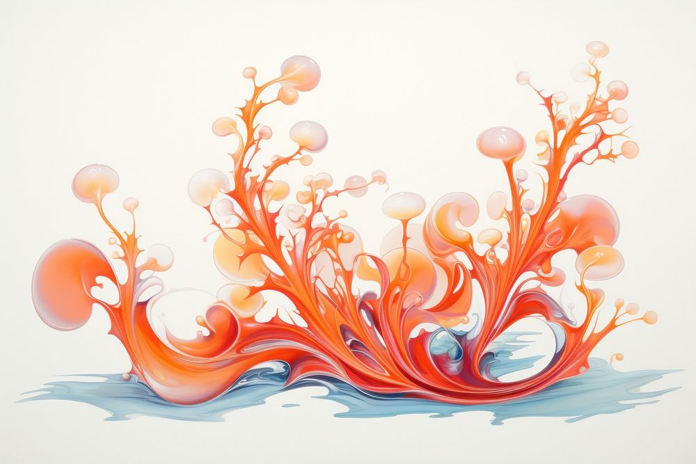 Seaweed painting pattern art.