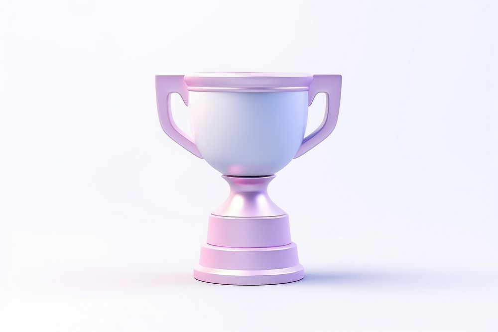 Trophy cup reward white background achievement investment.