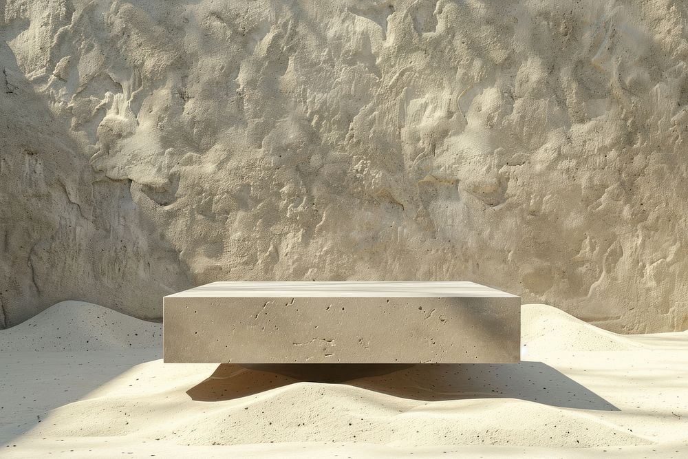 Podium on sand furniture shadow architecture.