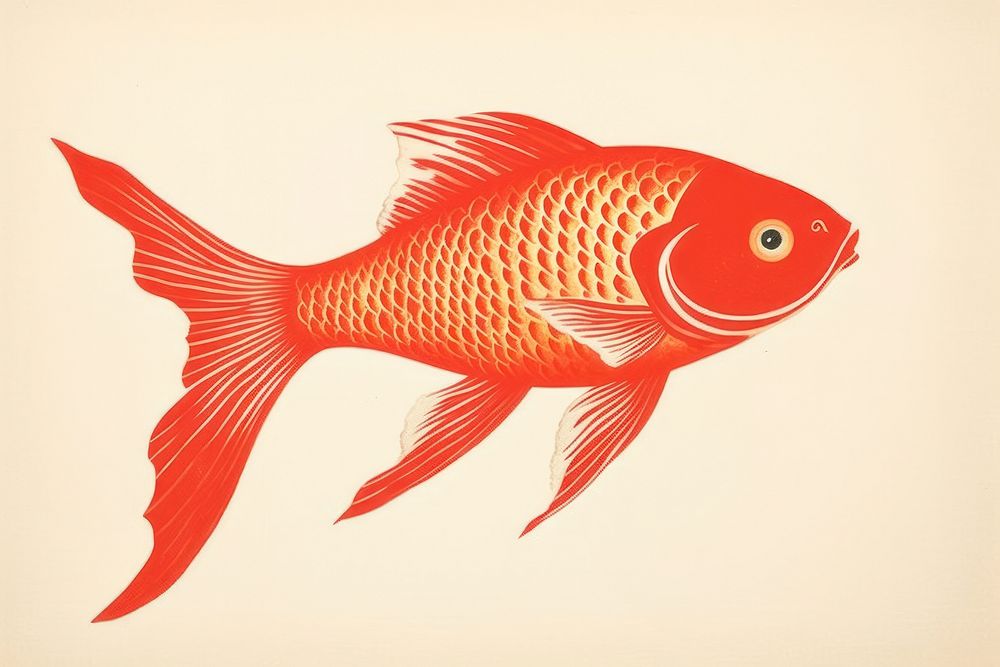 Traditional japanese koifish goldfish animal wildlife.