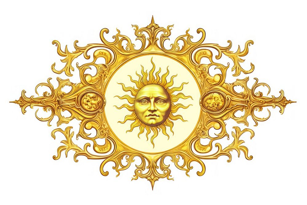 Baroque Sun gold pattern sun.