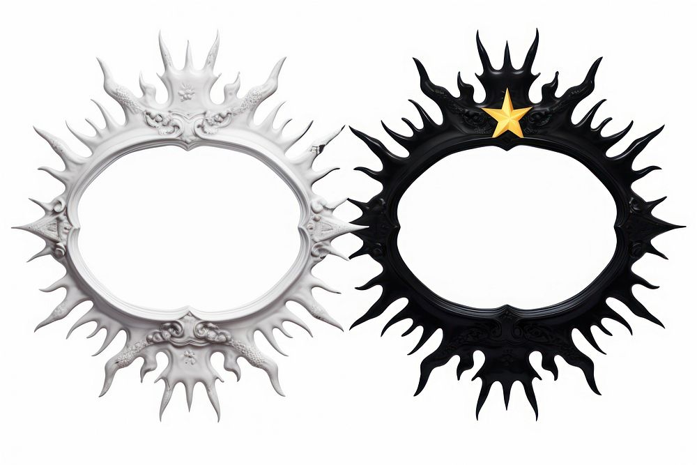 Sun and Moon jewelry white background accessories.