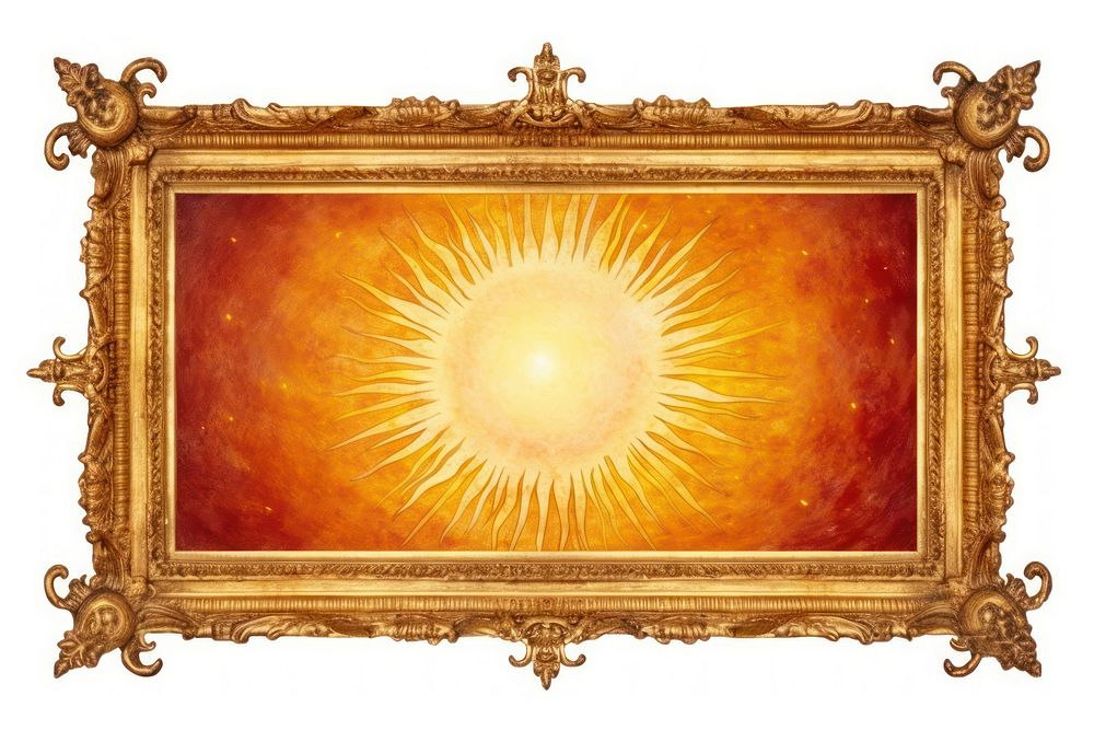 Sun backgrounds painting frame.
