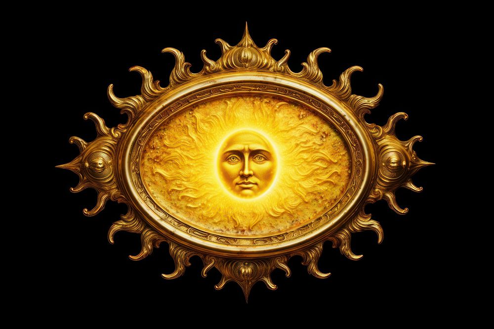Sun jewelry gold representation.