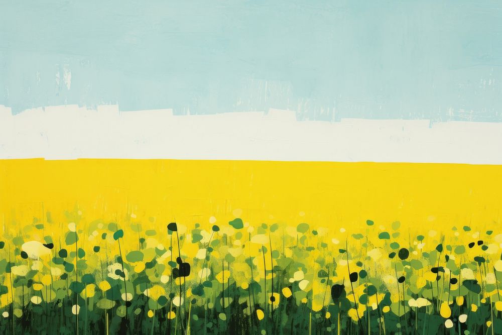 Spring Field backgrounds freshness painting.