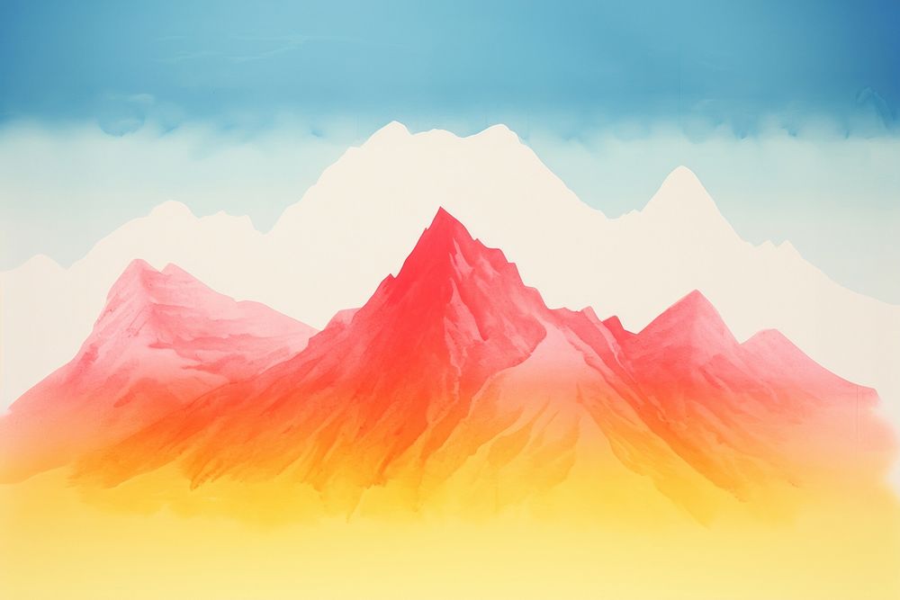 Mountain and Rainbow mountain sky backgrounds.