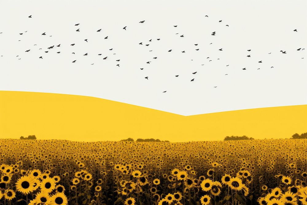 Sunflower Field sunflower field bird.