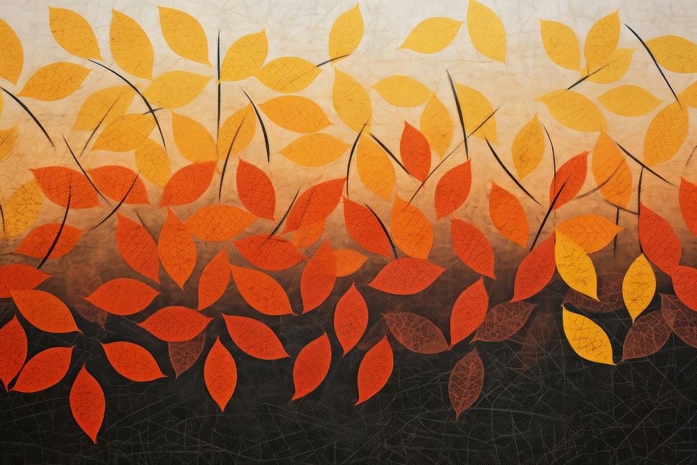 Autumn Leaves backgrounds painting pattern.