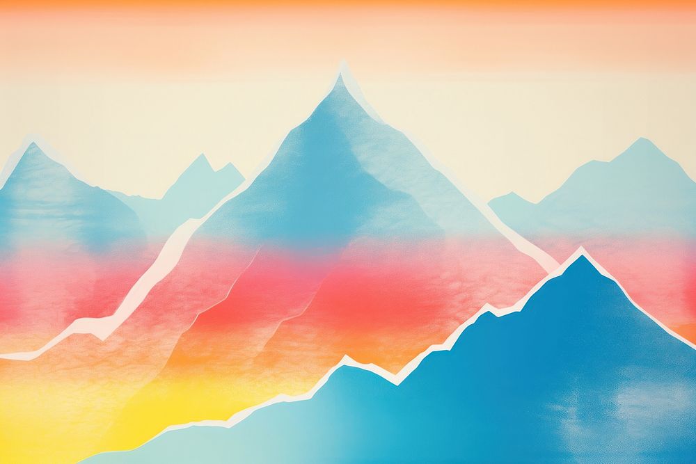 Mountain and Rainbow mountain sky backgrounds.