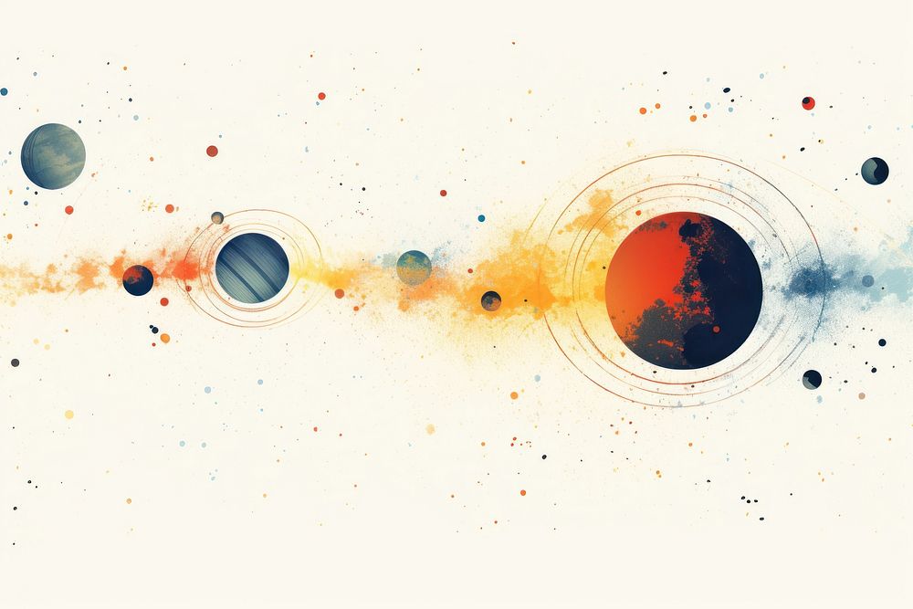 Planets in Galaxy backgrounds universe nebula.