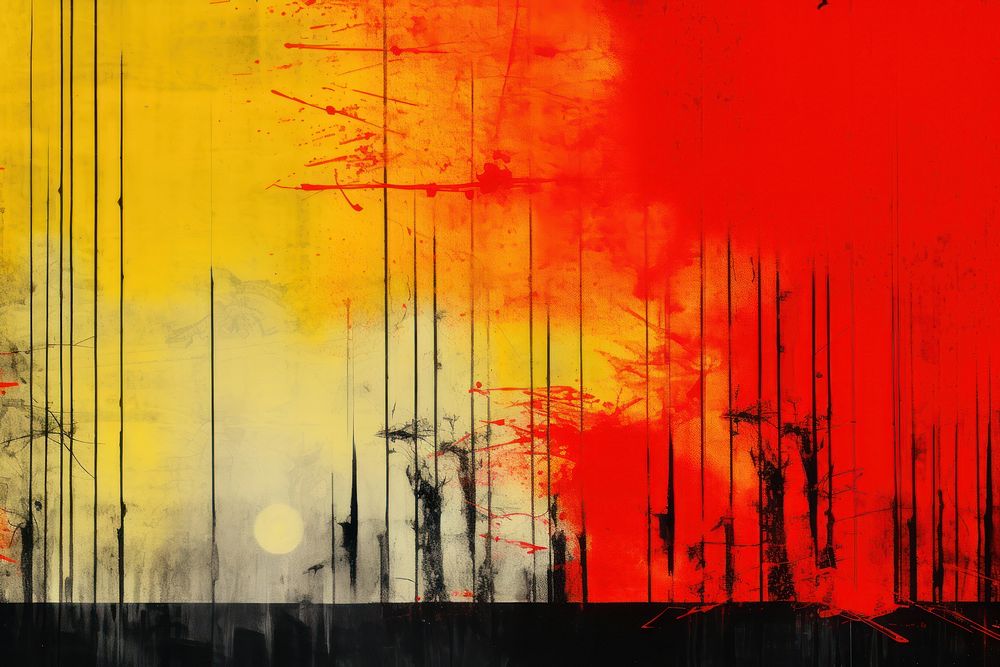 Fire Forest backgrounds textured painting.