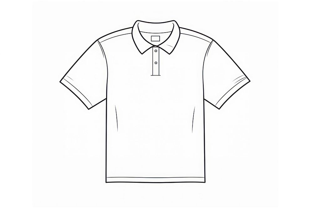 A clothes t-shirt sketch white.