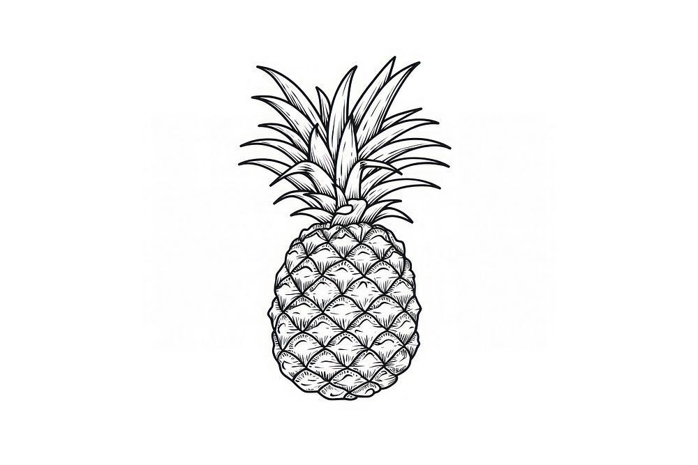 A pineapple sketch fruit plant.
