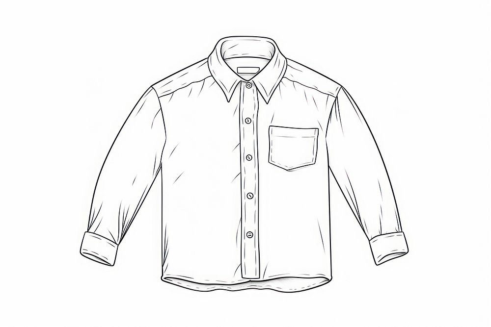 A shirt sketch drawing sleeve.