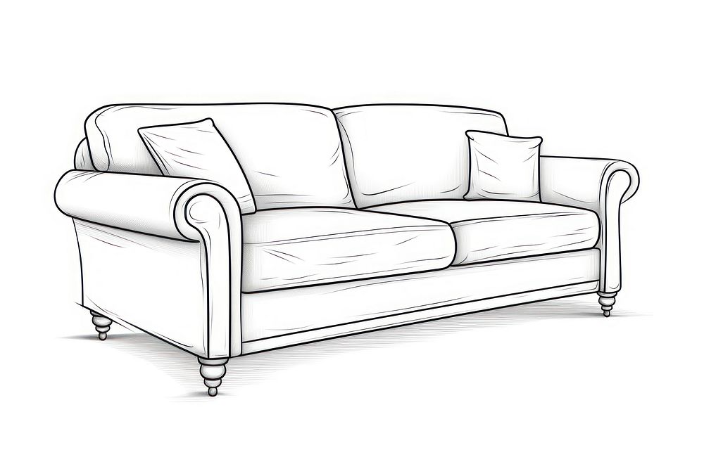 A sofa furniture armchair sketch line.