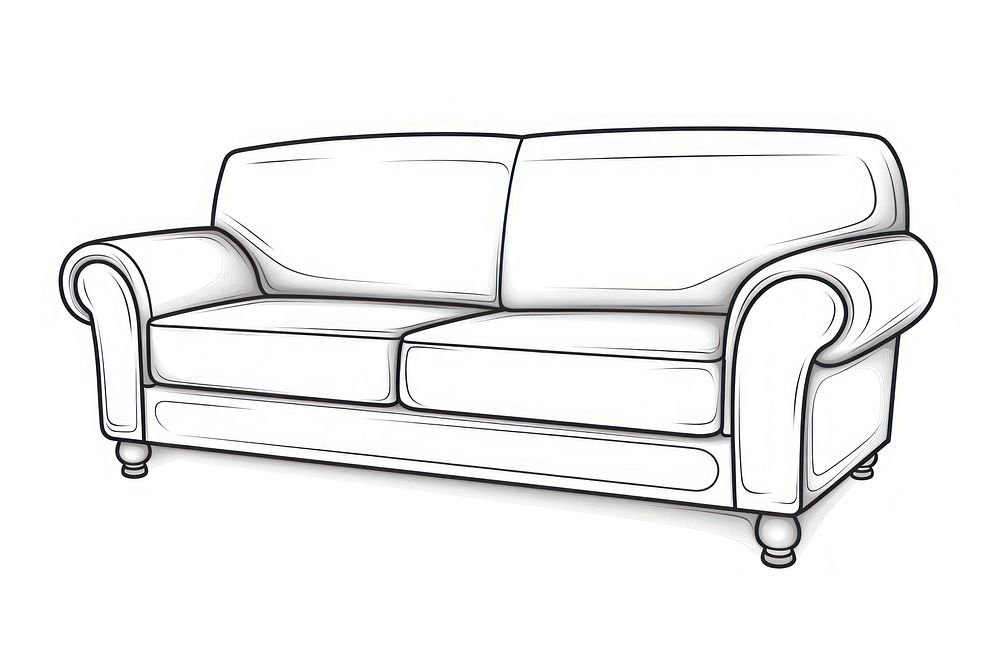 A sofa furniture sketch chair line.