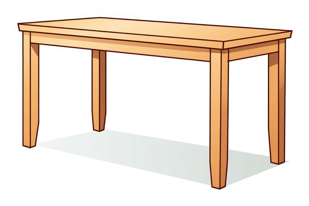 A table furniture desk white background rectangle.