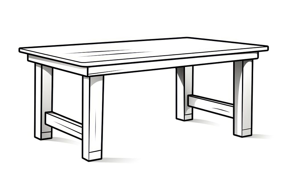 A table furniture sketch white desk.