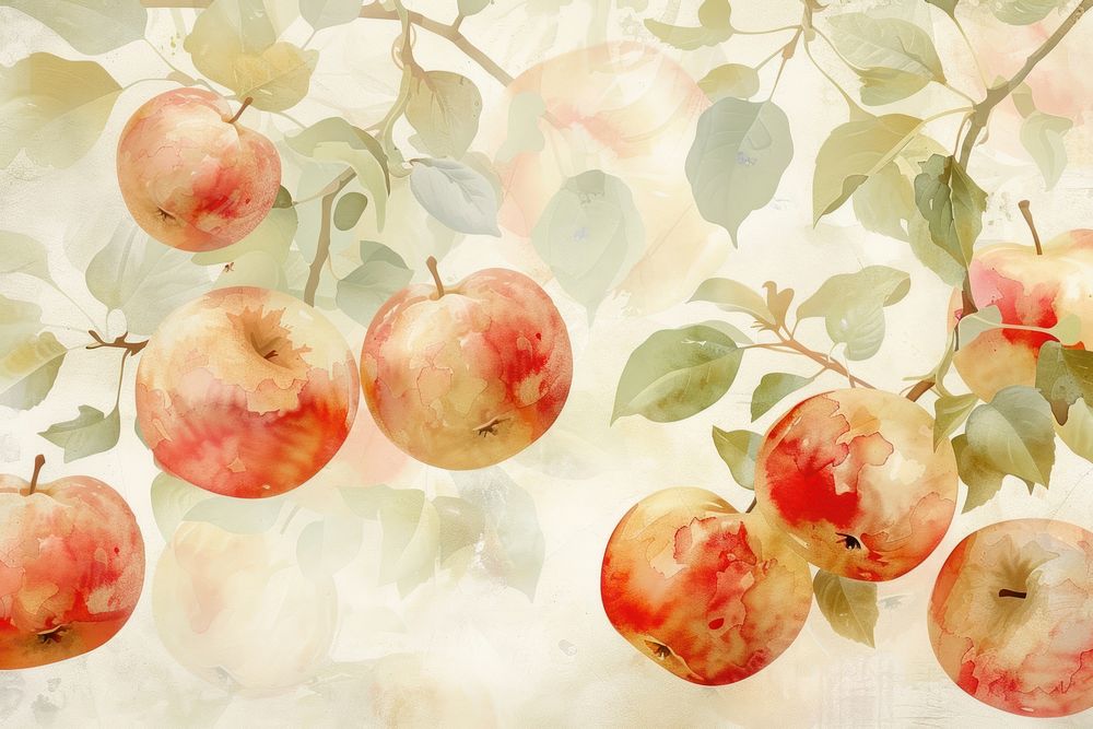 Apple watercolor background apple backgrounds painting.