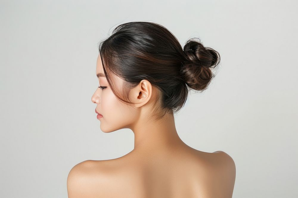 An Asian woman adult back skin.