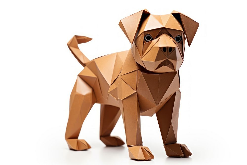 Dog origami art paper.