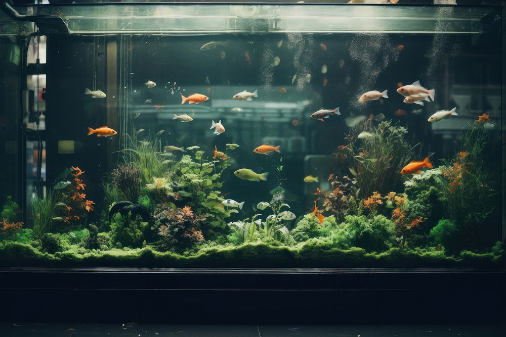 Aquarium outdoors animal fish.