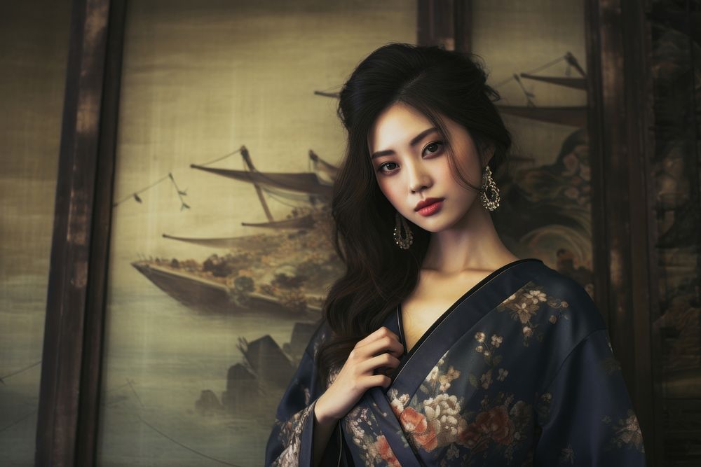 Asian woman photography portrait fashion.