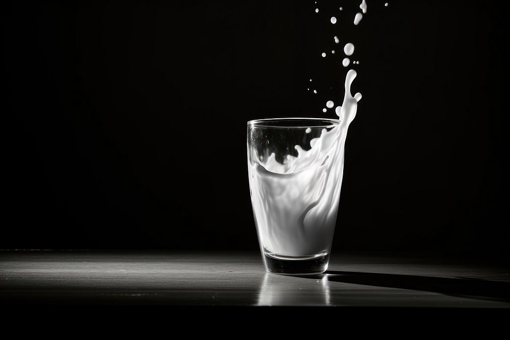 Milk drink glass refreshment.