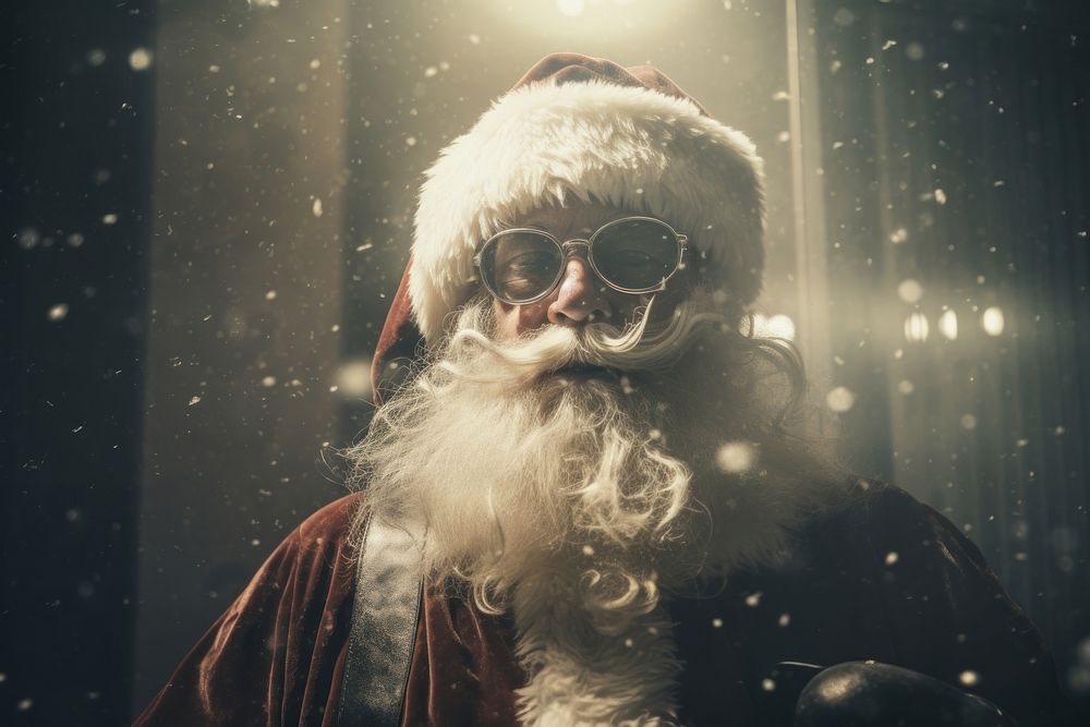 Santa christmas glasses adult.
