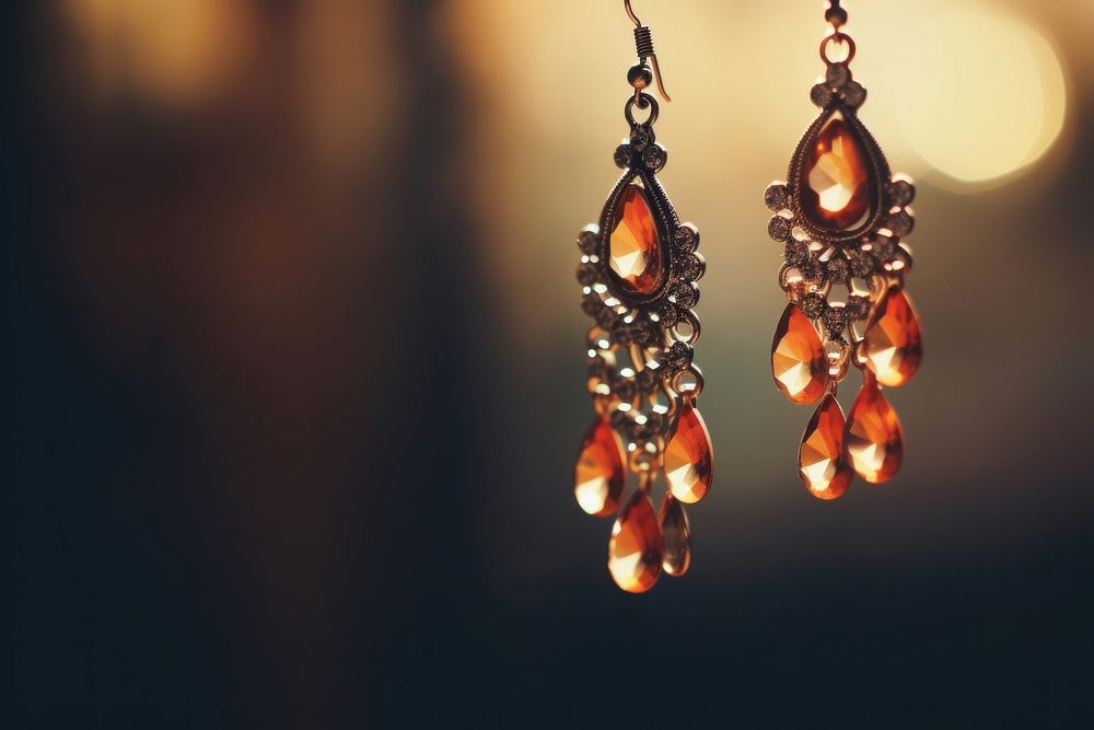 Pretty earrings jewelry accessories chandelier.