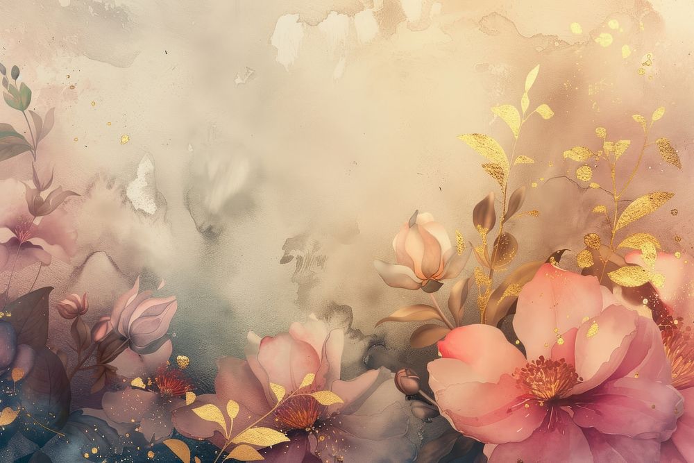 Floral watercolor background painting petal backgrounds.