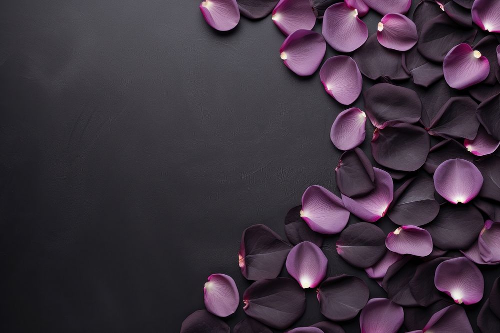 Black rose petal backgrounds purple lilac.