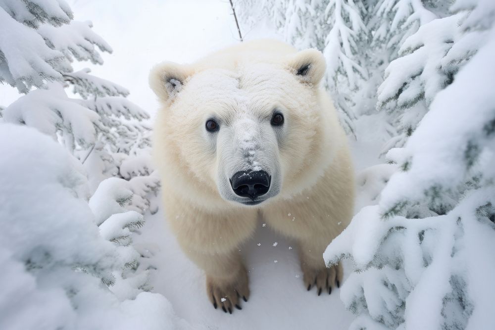 Polar bear animal wildlife mammal.