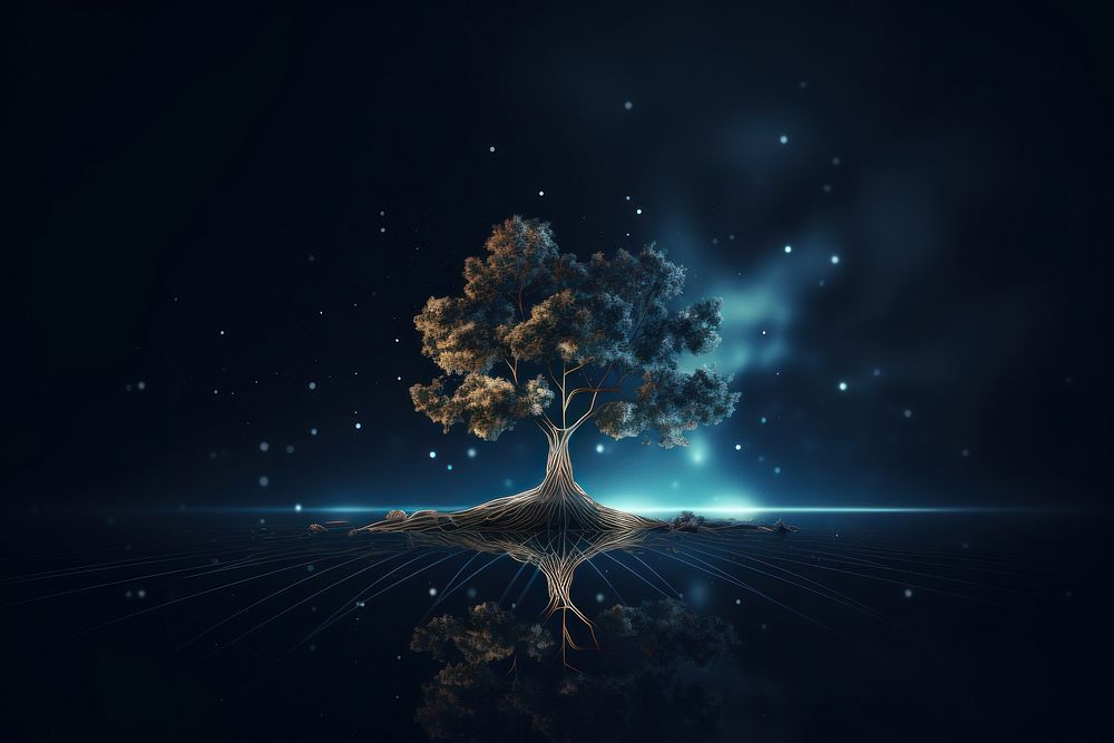 Abstract background tree futuristic outdoors.