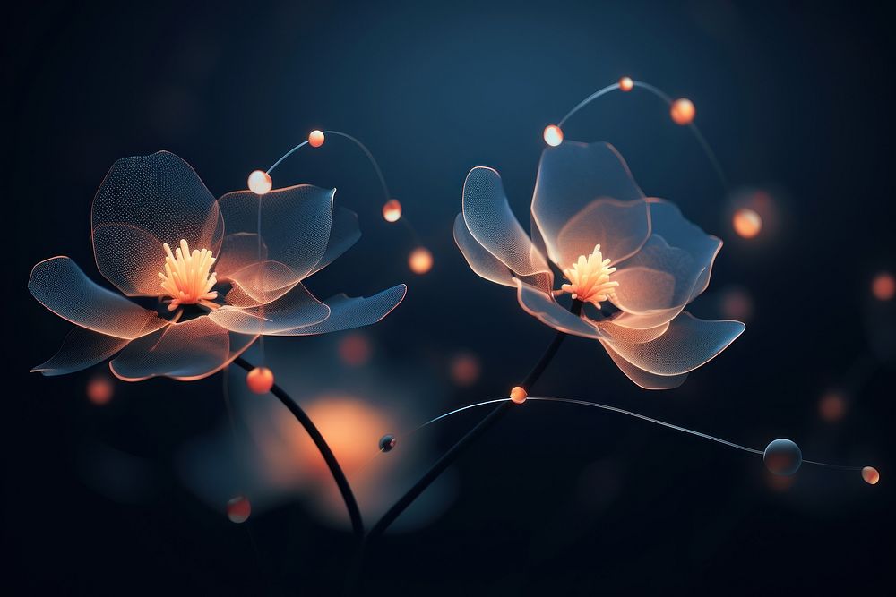 Abstract background flower lighting outdoors.