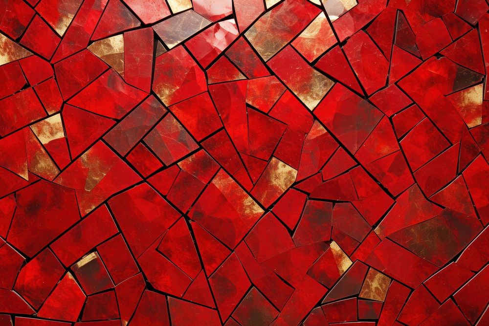Red mosaic art architecture backgrounds.