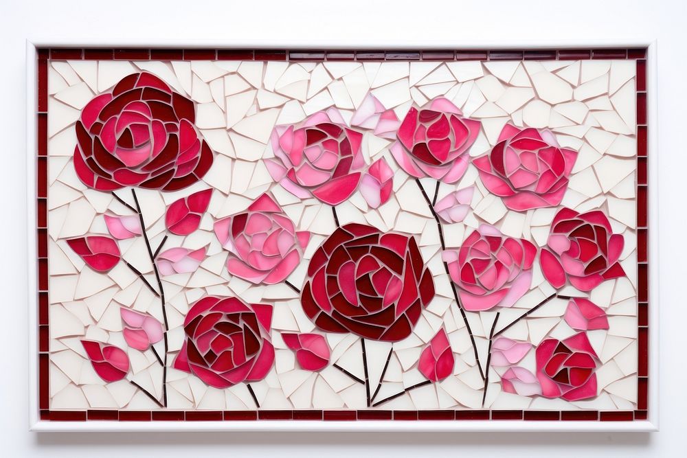 Rose art flower mosaic.